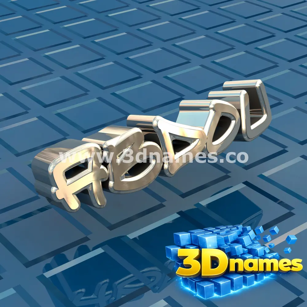 abdou in Blue Bling style - 3D name wallpaper