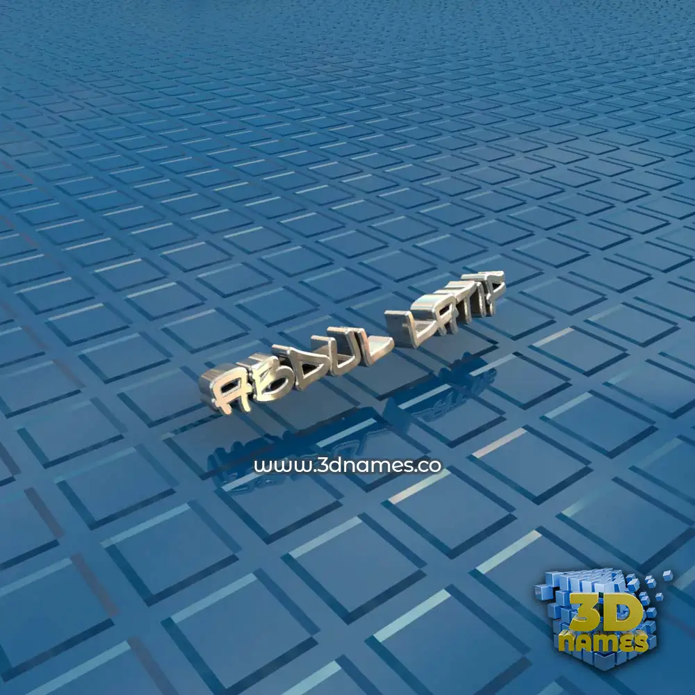 abdul latif in Blue Bling style - 3D name wallpaper