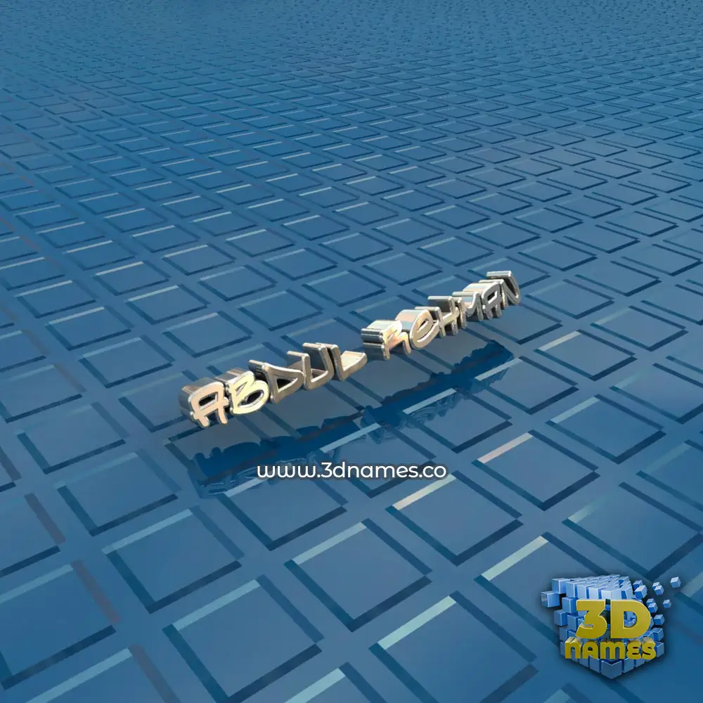 abdul rehman in Blue Bling style - 3D name wallpaper