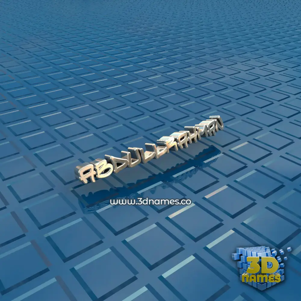 abdullrahman in Blue Bling style - 3D name wallpaper
