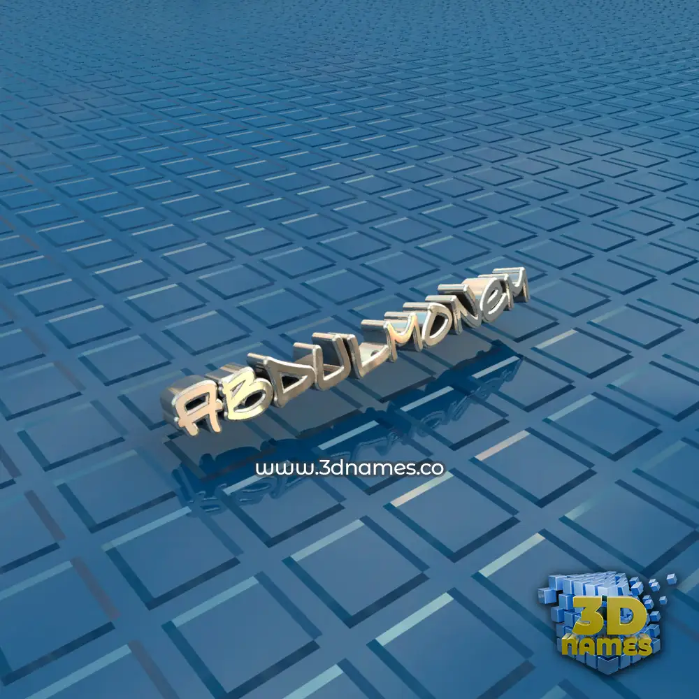abdulmonem in Blue Bling style - 3D name wallpaper
