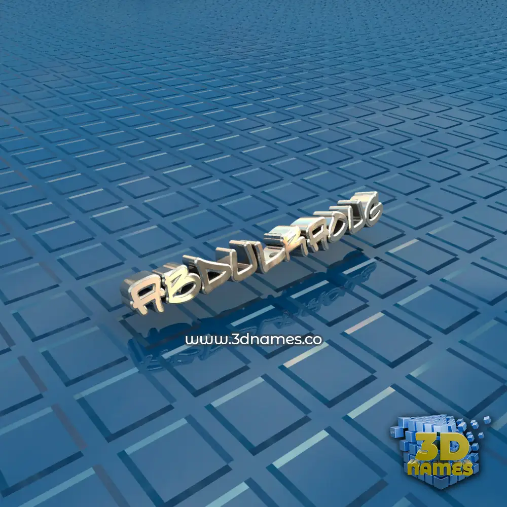 abdulraoug in Blue Bling style - 3D name wallpaper