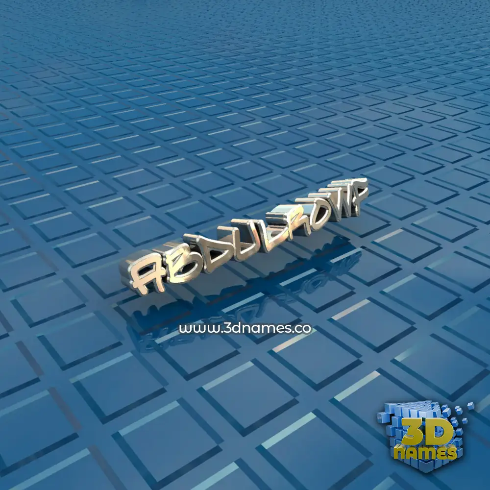 abdulrowf in Blue Bling style - 3D name wallpaper
