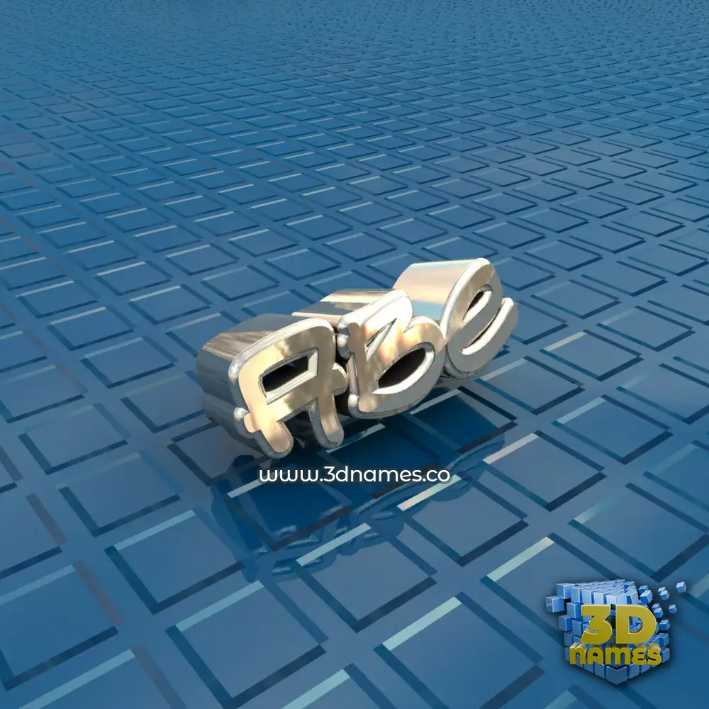 abe in Blue Bling style - 3D name wallpaper