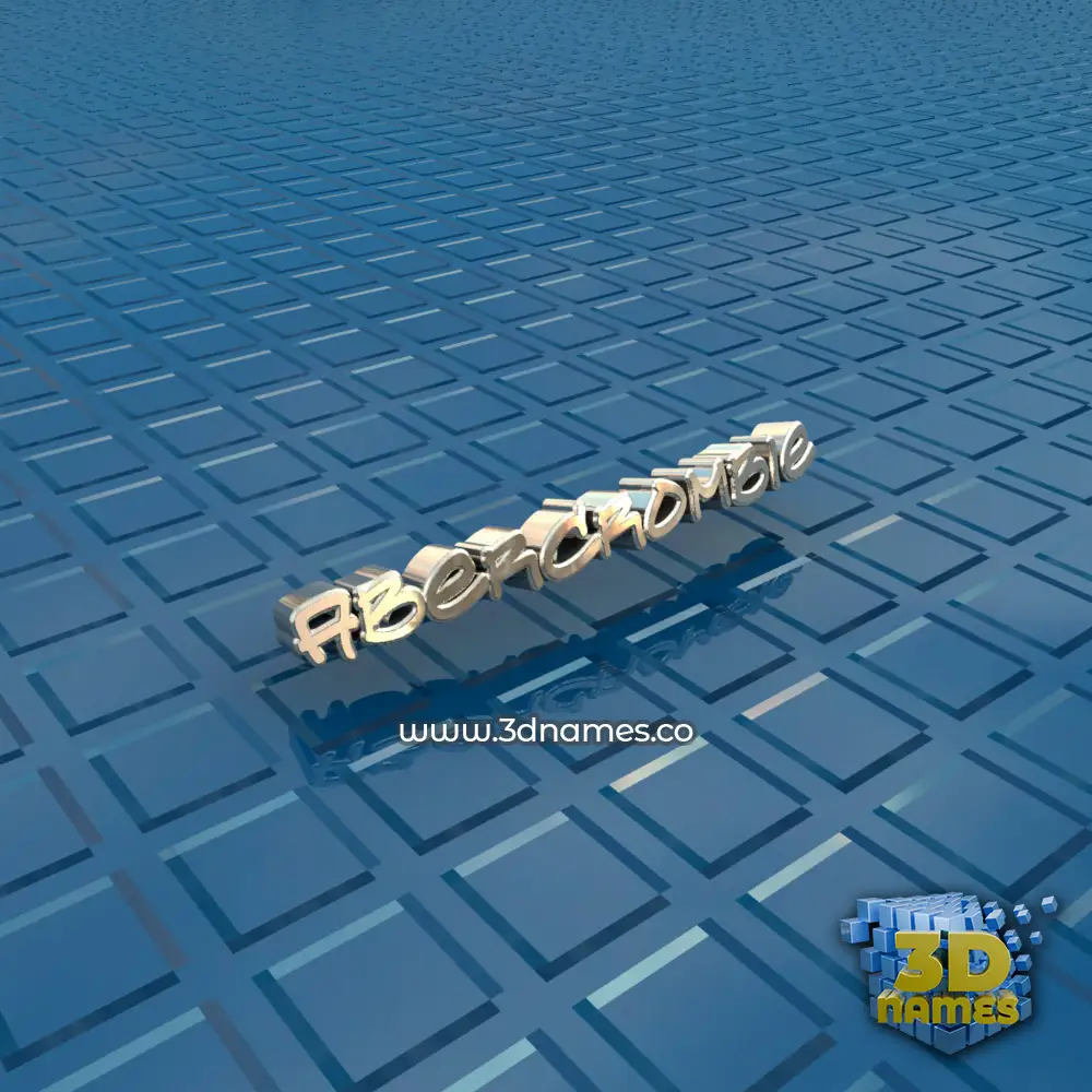 abercrombie in Blue Bling style - 3D name wallpaper