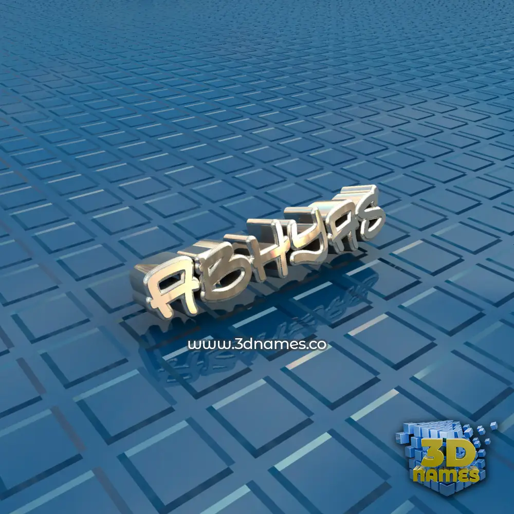 abhyas in Blue Bling style - 3D name wallpaper