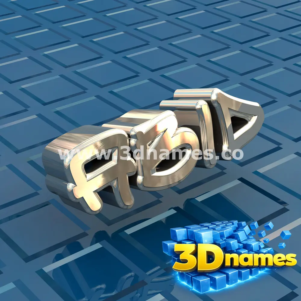 abid in Blue Bling style - 3D name wallpaper