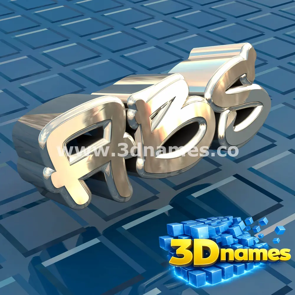 abs in Blue Bling style - 3D name wallpaper