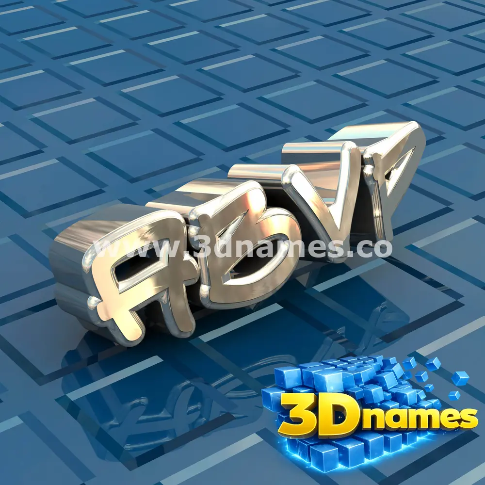 abvp in Blue Bling style - 3D name wallpaper