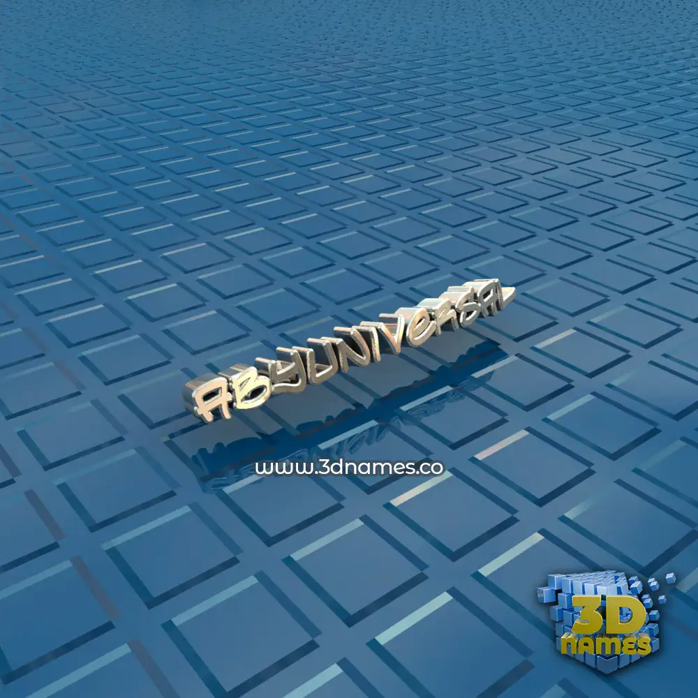 abyuniversal in Blue Bling style - 3D name wallpaper
