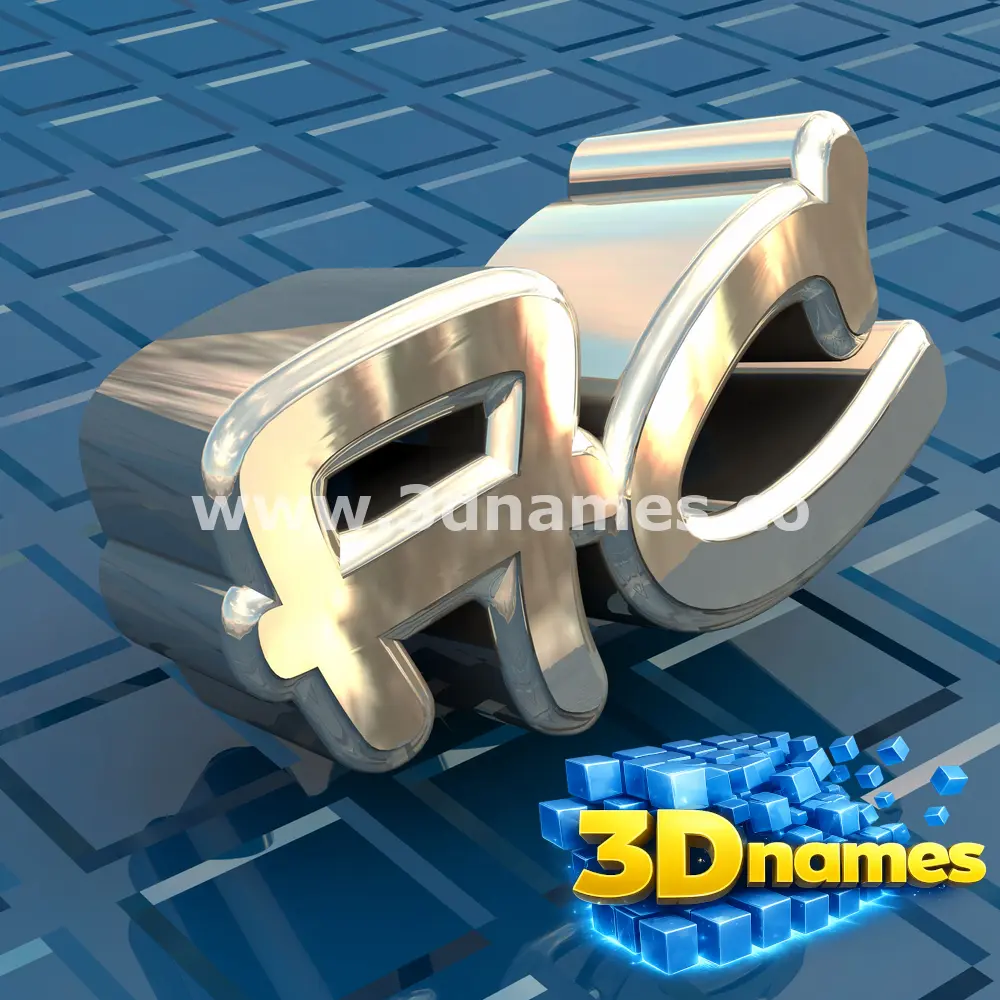 ac in Blue Bling style - 3D name wallpaper