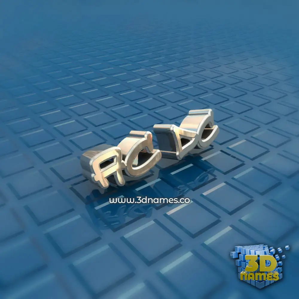 ac dc in Blue Bling style - 3D name wallpaper