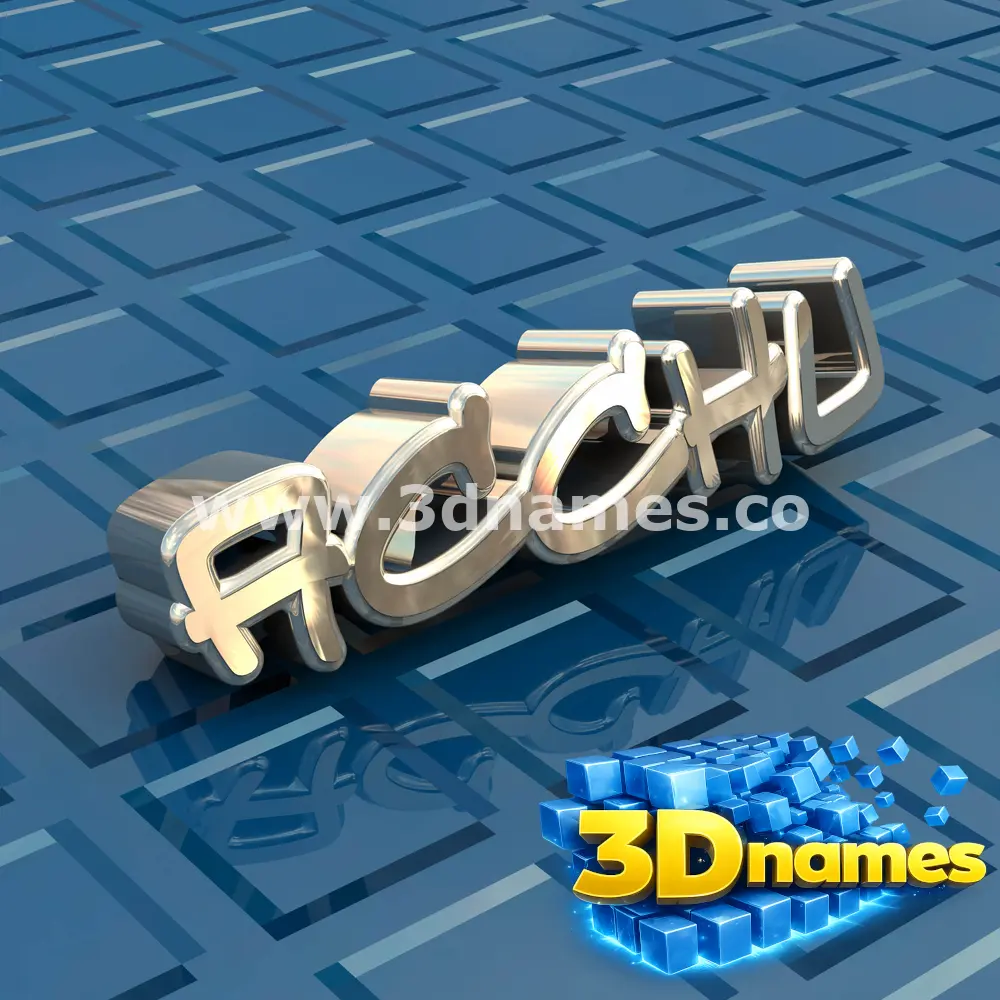 acchu in Blue Bling style - 3D name wallpaper