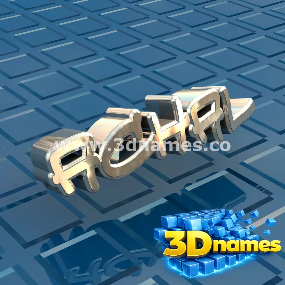 achal in Blue Bling style - 3D name wallpaper
