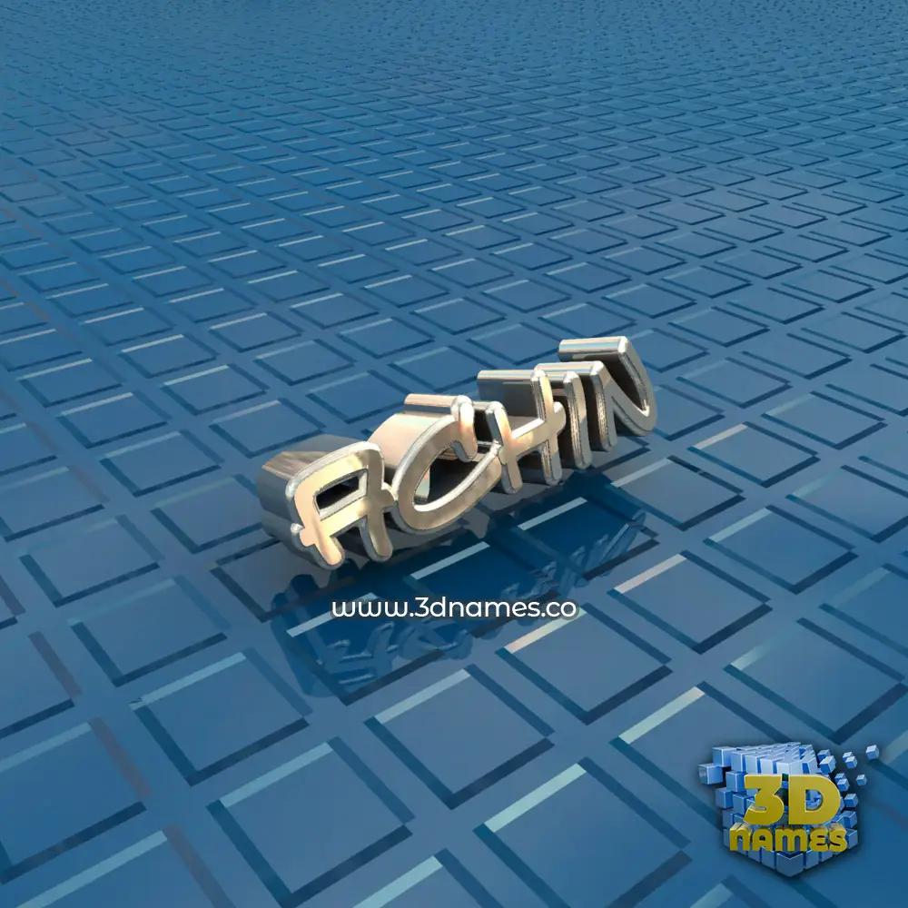 achin in Blue Bling style - 3D name wallpaper