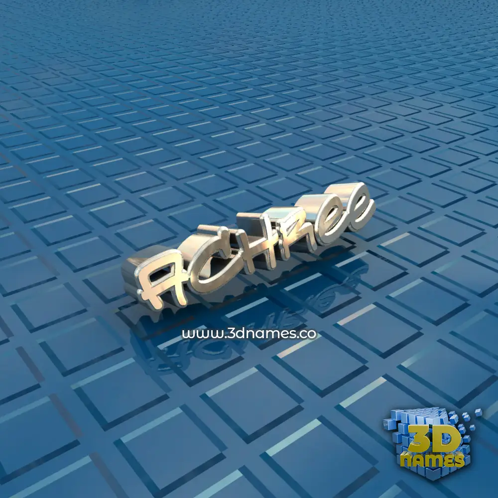 achree in Blue Bling style - 3D name wallpaper