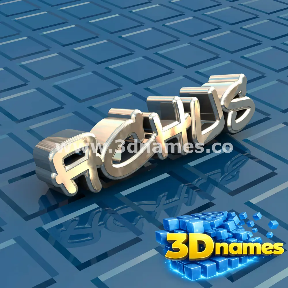 achus in Blue Bling style - 3D name wallpaper