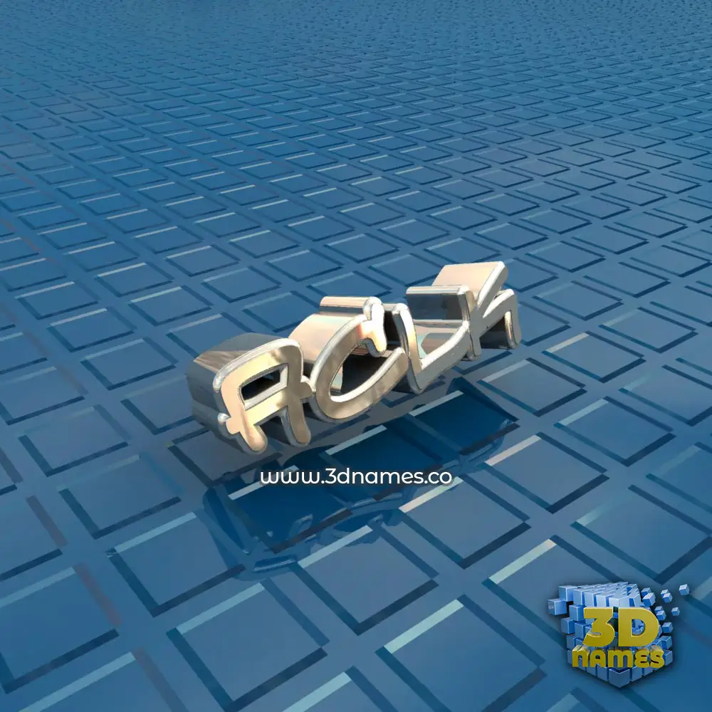 aclk in Blue Bling style - 3D name wallpaper