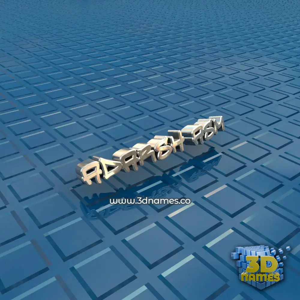 adarsh asm in Blue Bling style - 3D name wallpaper