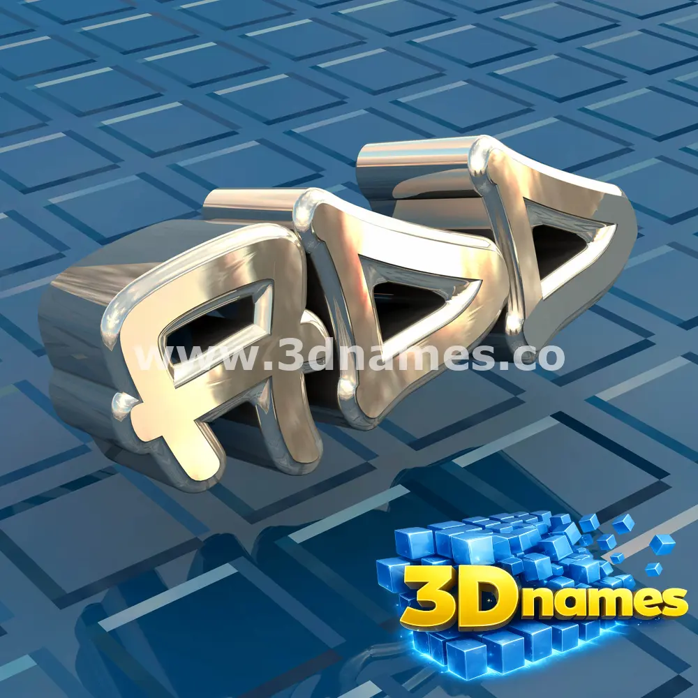 add in Blue Bling style - 3D name wallpaper