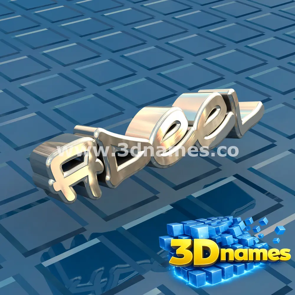 adeel in Blue Bling style - 3D name wallpaper