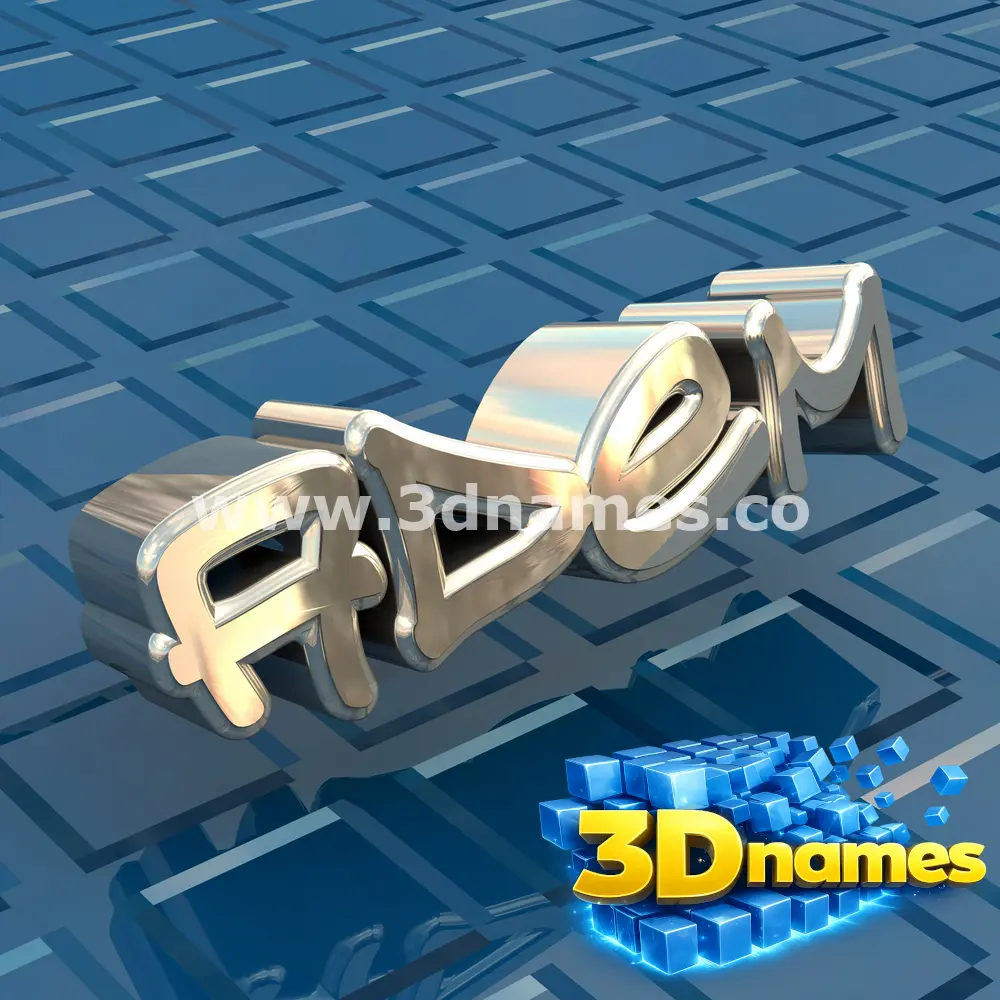 adem in Blue Bling style - 3D name wallpaper