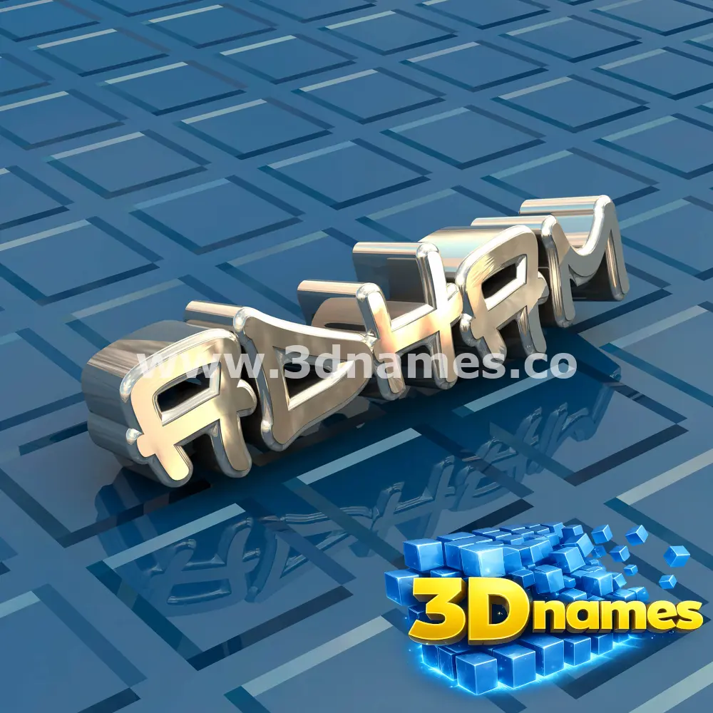 adham in Blue Bling style - 3D name wallpaper