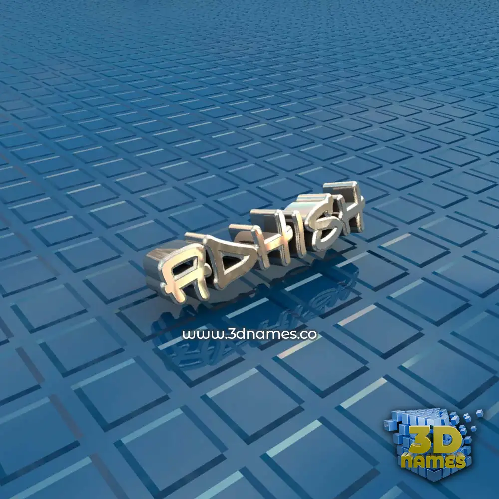 adhish in Blue Bling style - 3D name wallpaper
