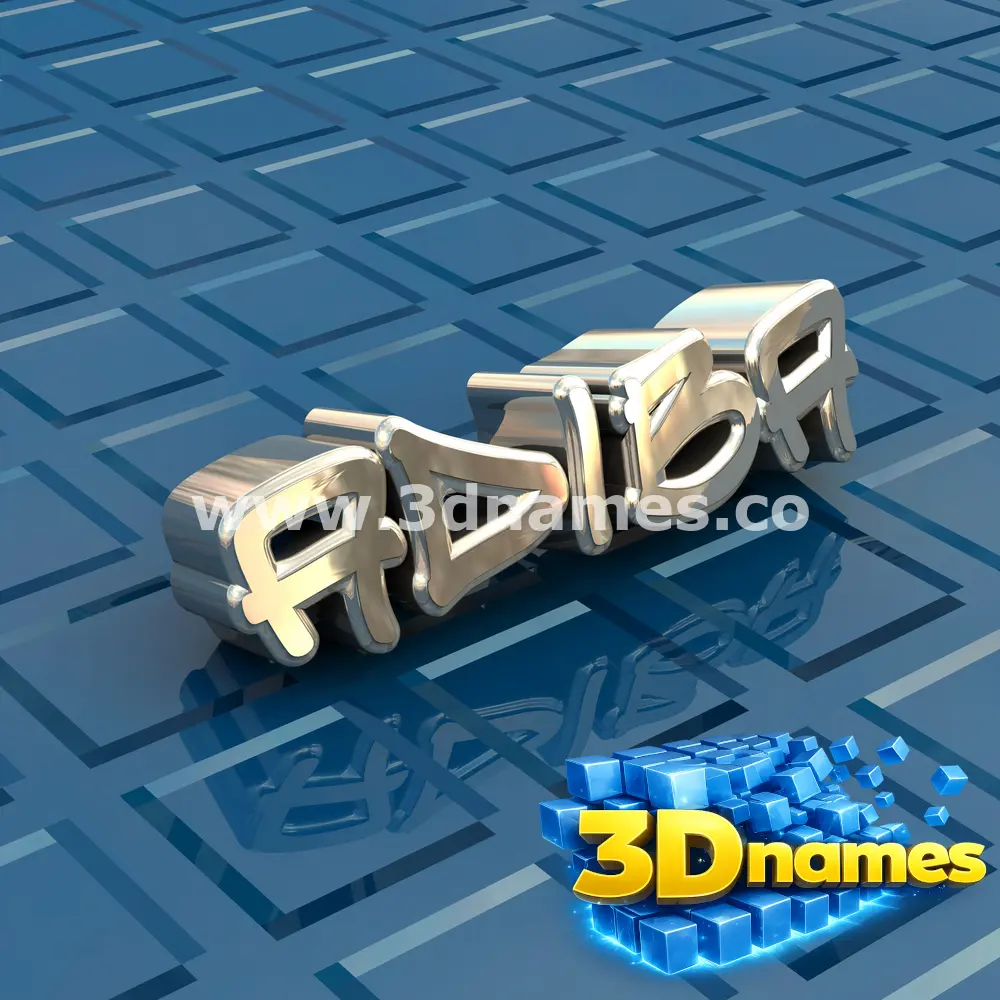 adiba in Blue Bling style - 3D name wallpaper