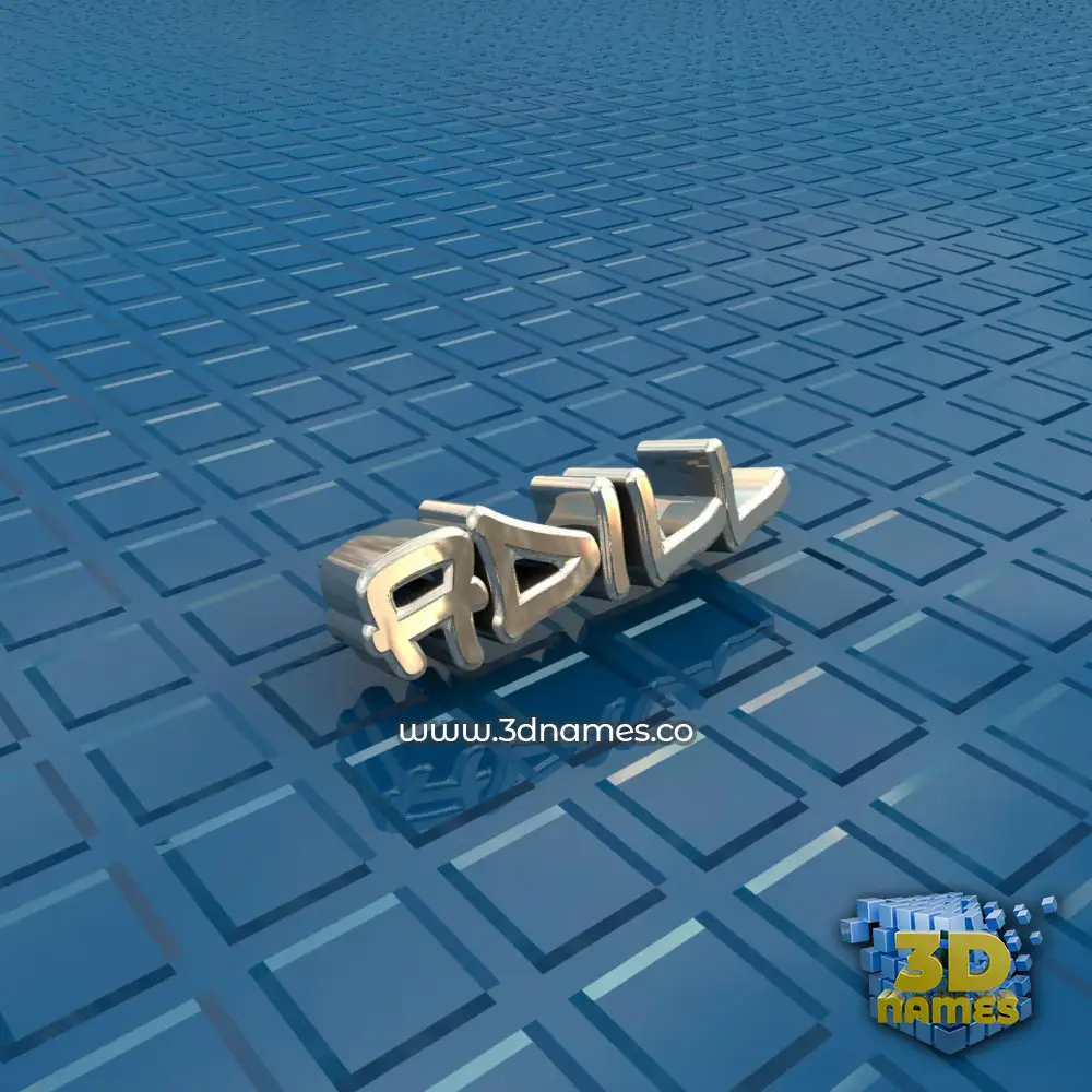 adill in Blue Bling style - 3D name wallpaper