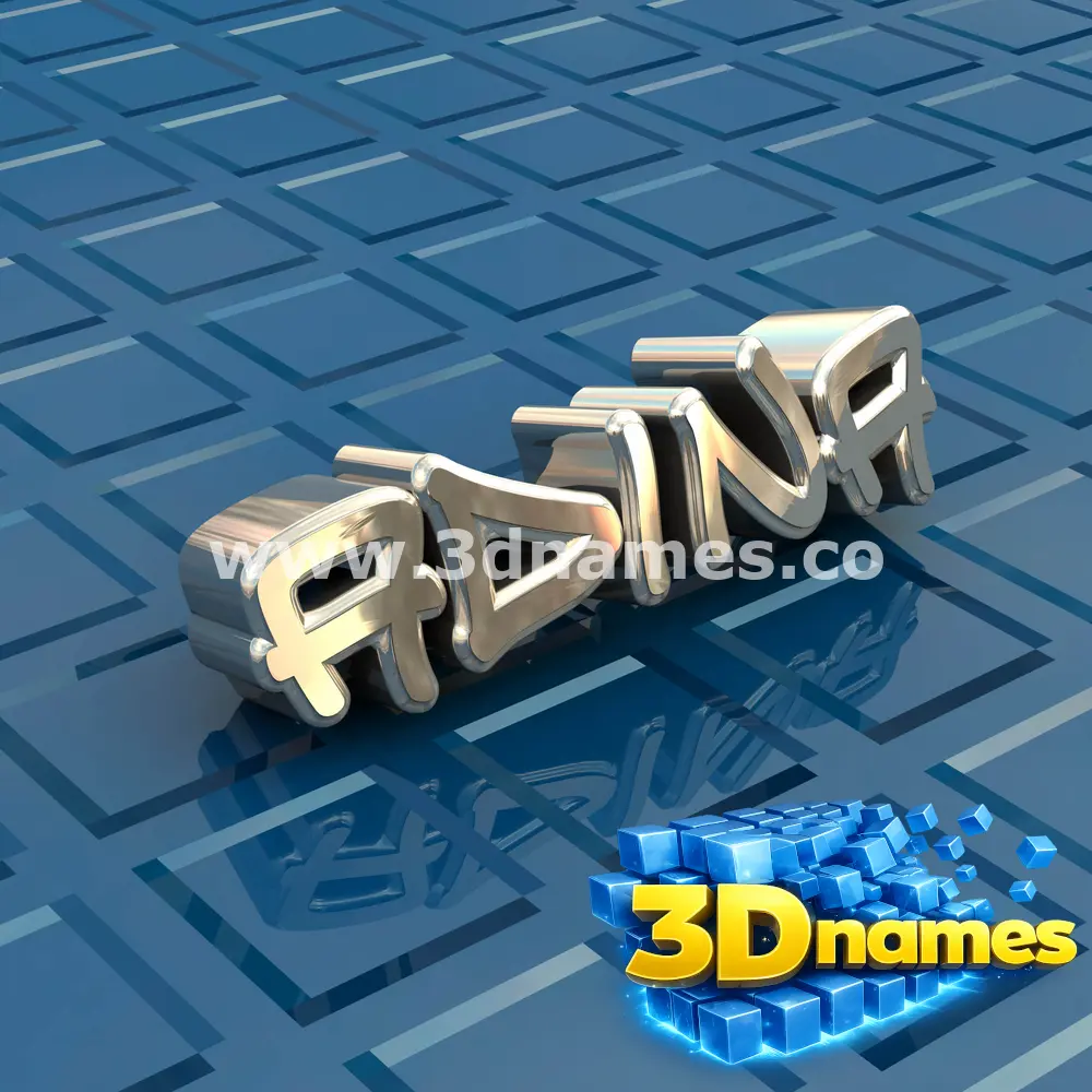 adina in Blue Bling style - 3D name wallpaper