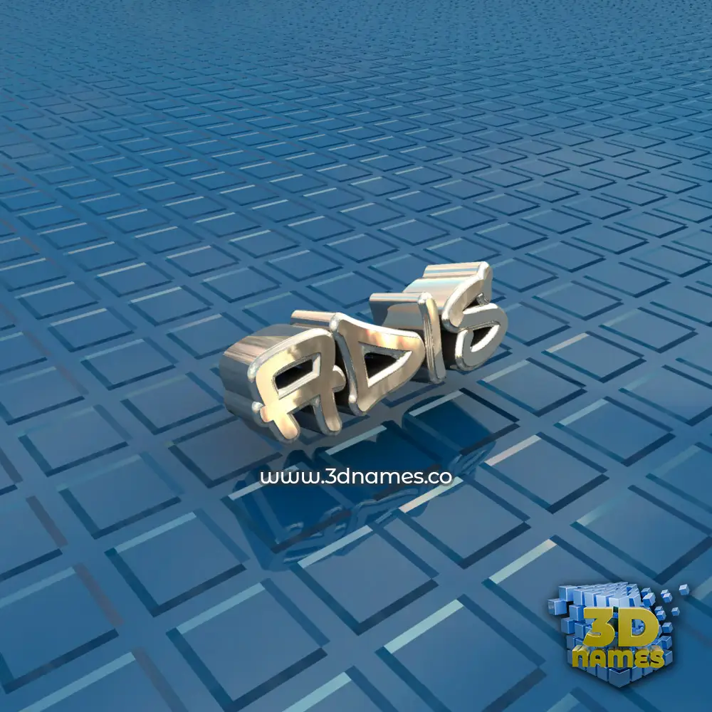 adis in Blue Bling style - 3D name wallpaper