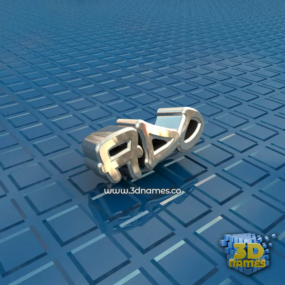ado in Blue Bling style - 3D name wallpaper