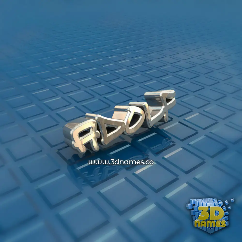 adolf in Blue Bling style - 3D name wallpaper