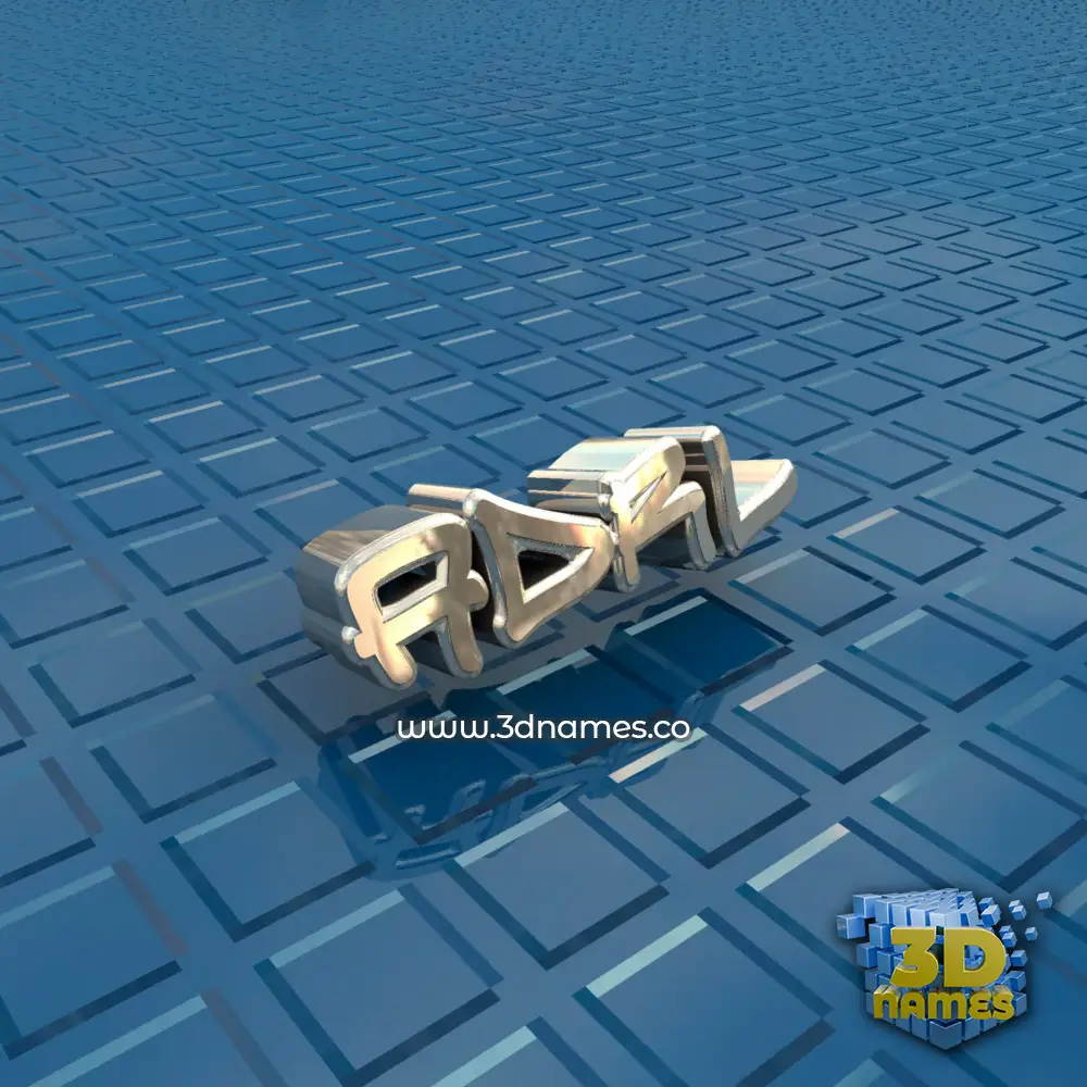 adrl in Blue Bling style - 3D name wallpaper