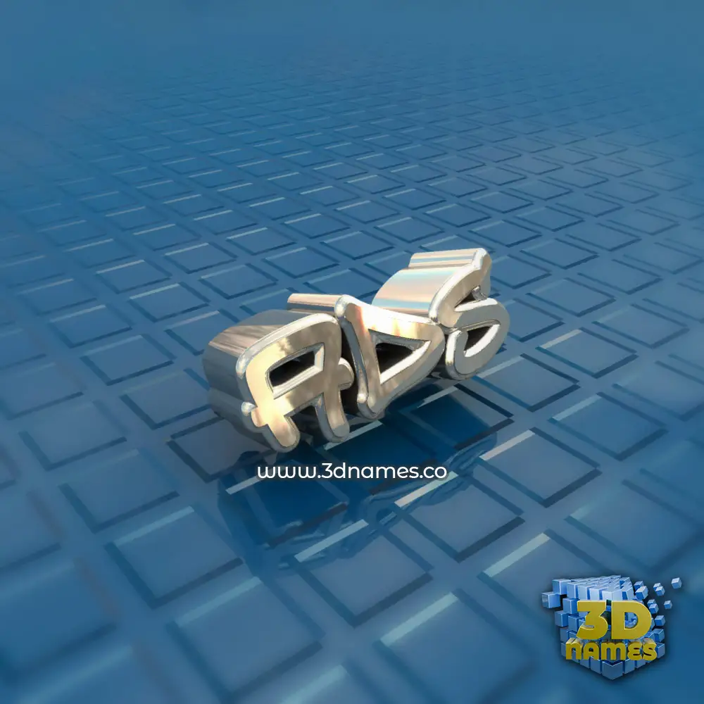 ads in Blue Bling style - 3D name wallpaper