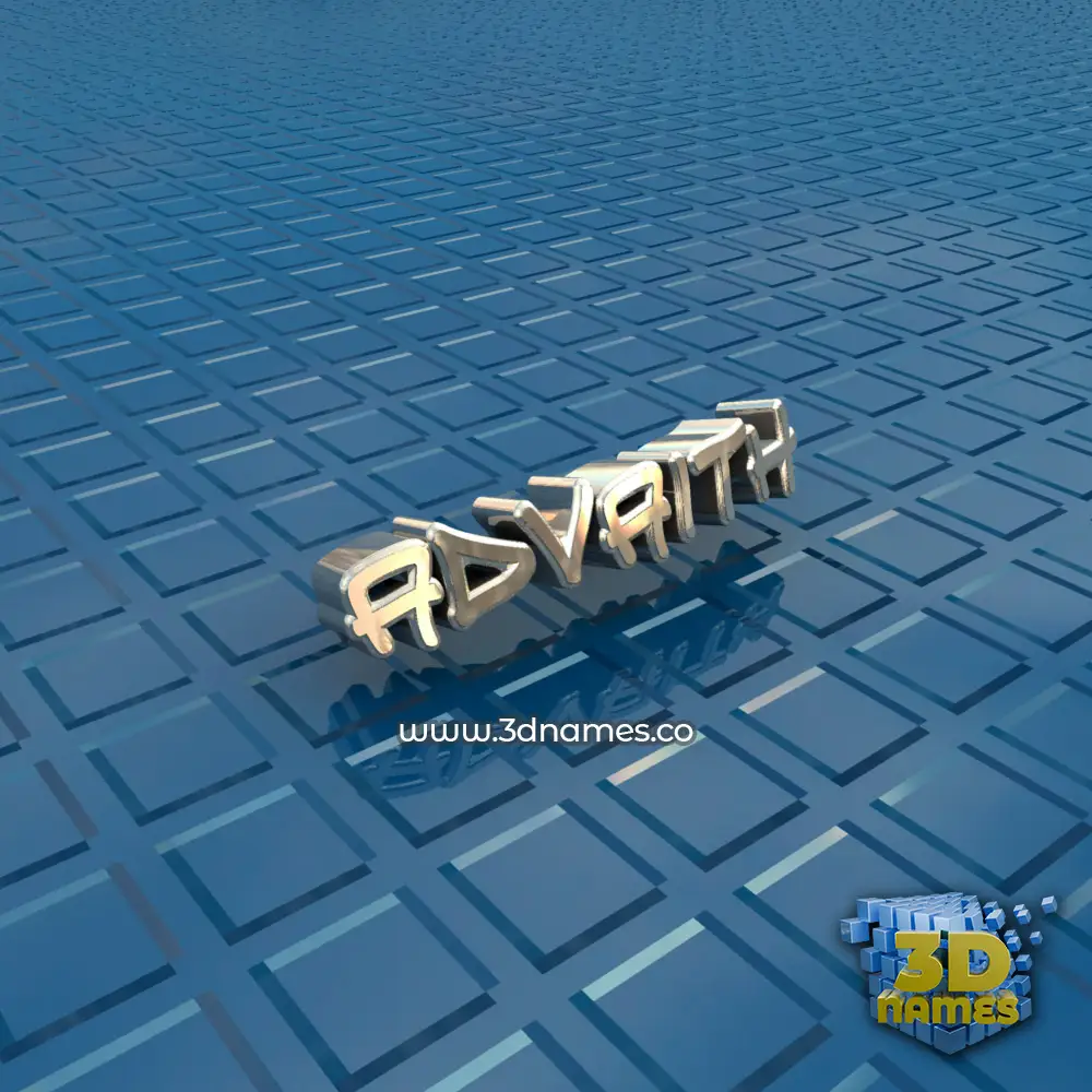 advaith in Blue Bling style - 3D name wallpaper