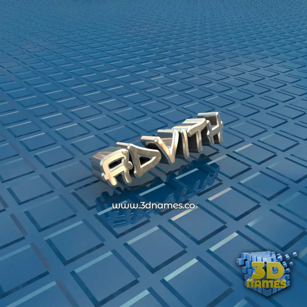 advith in Blue Bling style - 3D name wallpaper