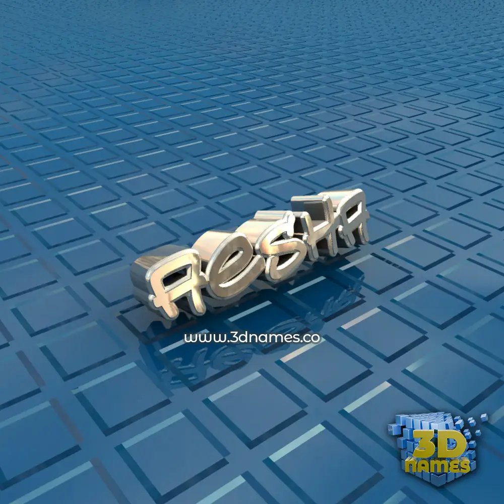 aesha in Blue Bling style - 3D name wallpaper