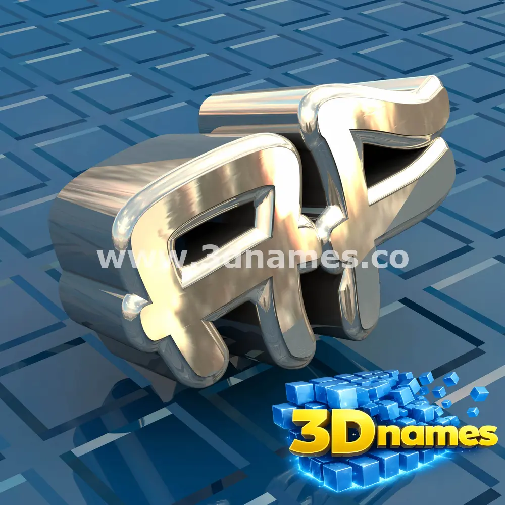 af in Blue Bling style - 3D name wallpaper