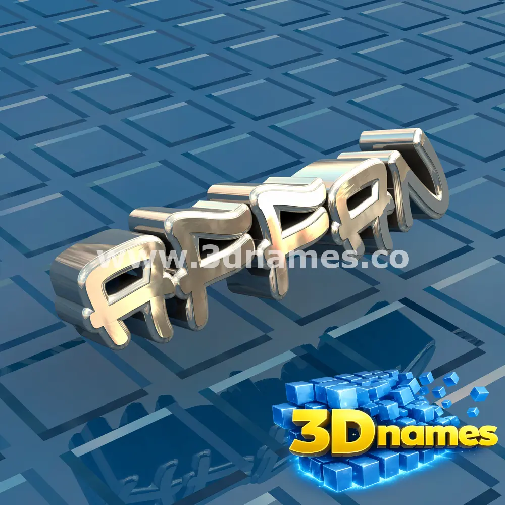 affan in Blue Bling style - 3D name wallpaper