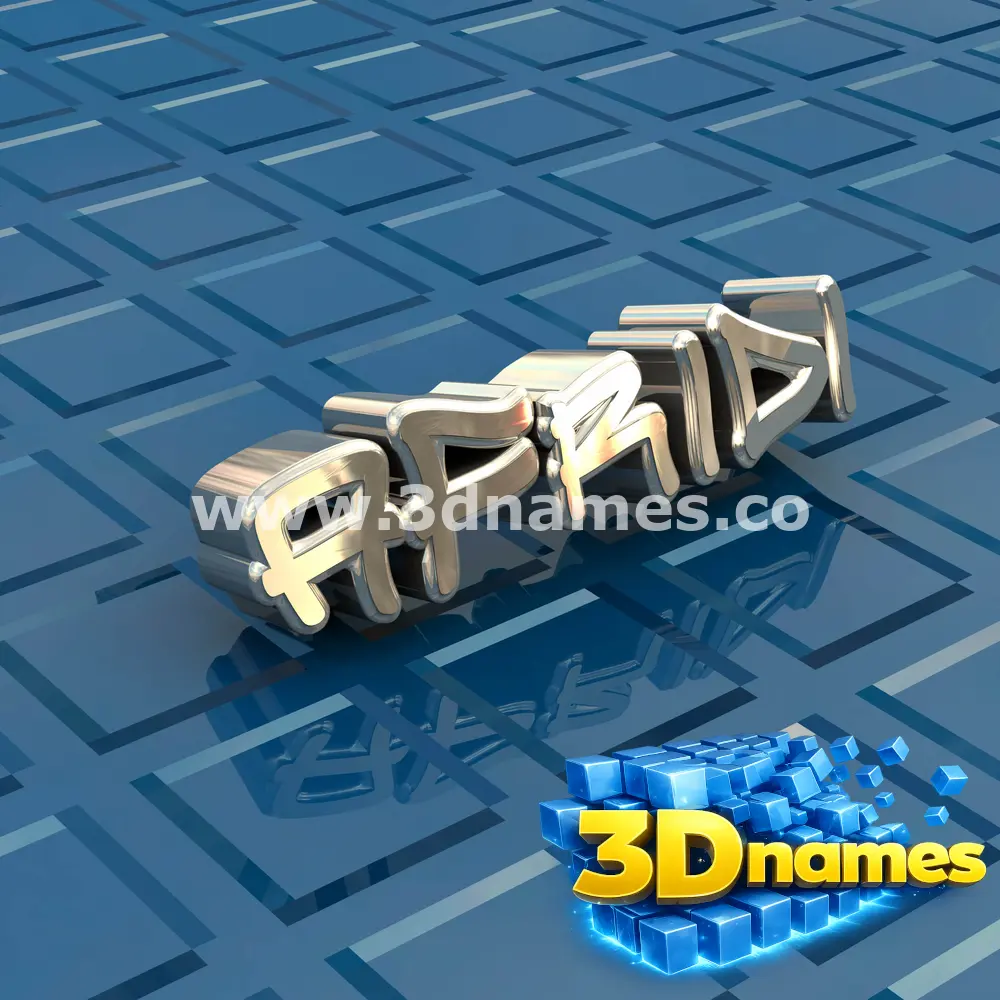 afridi in Blue Bling style - 3D name wallpaper