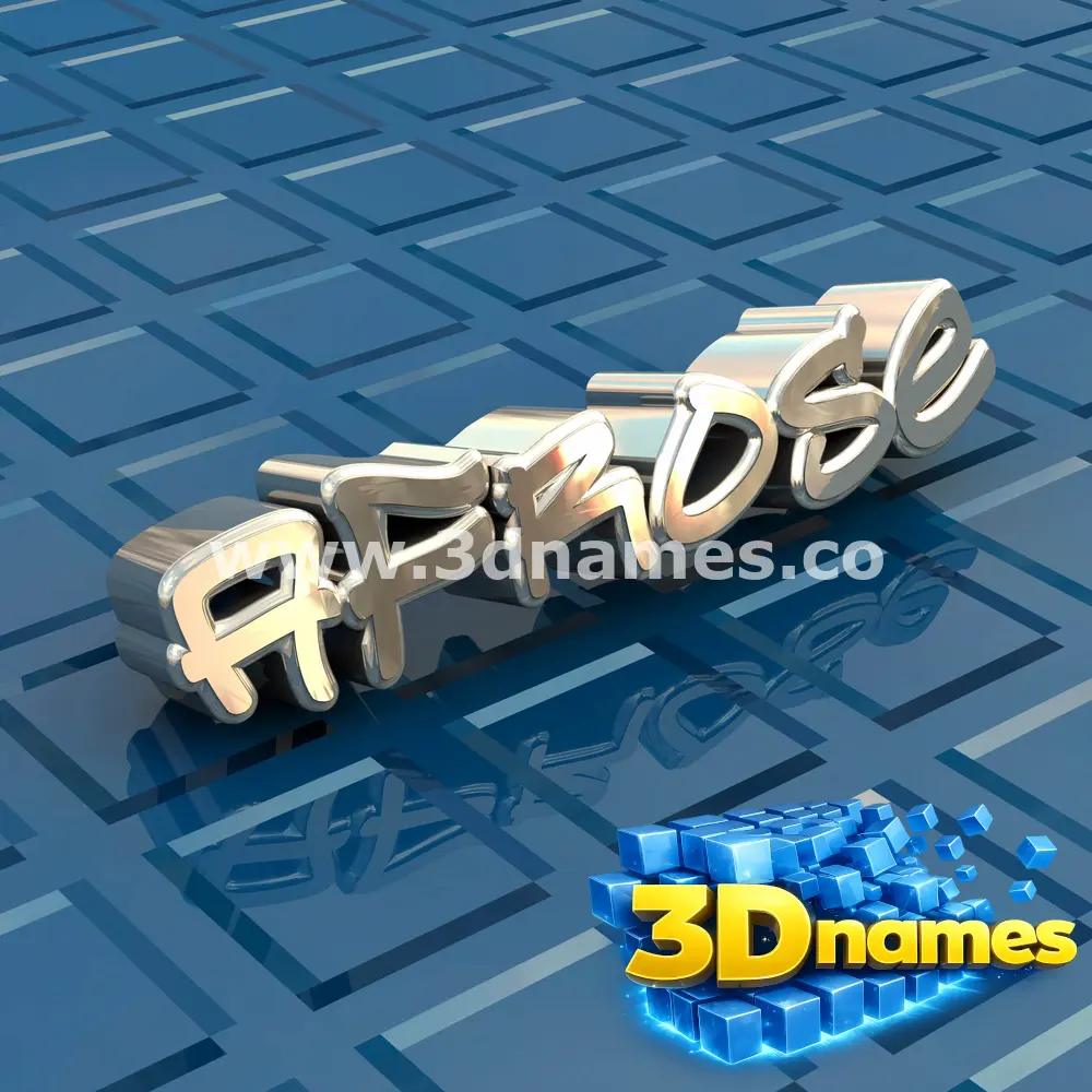 afrose in Blue Bling style - 3D name wallpaper