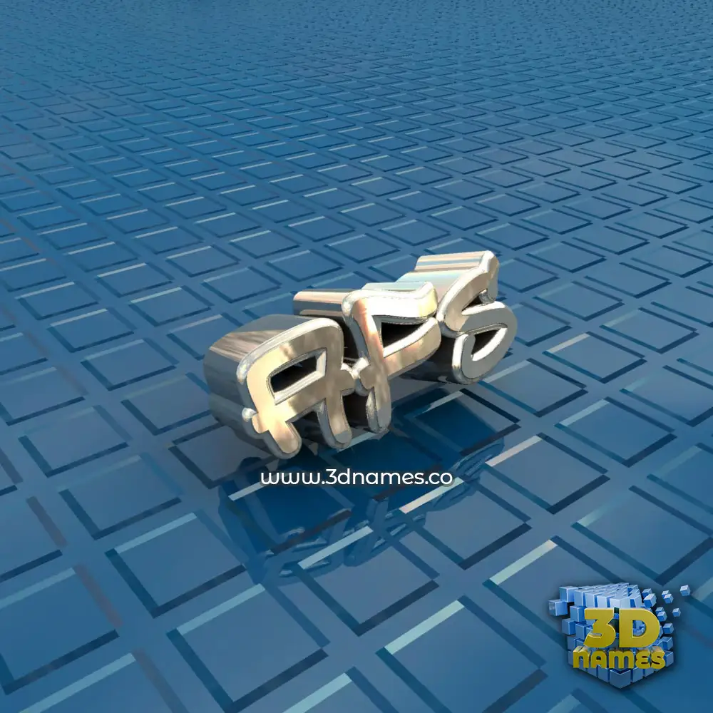 afs in Blue Bling style - 3D name wallpaper