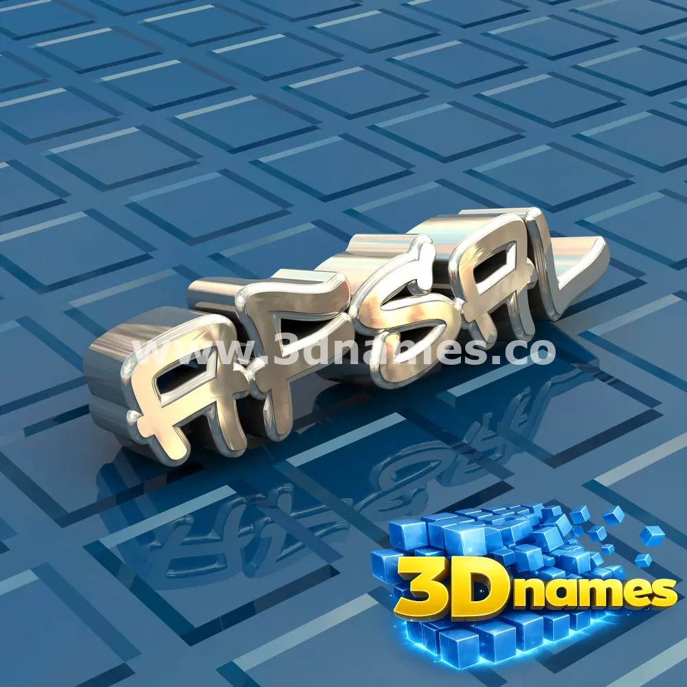 afsal in Blue Bling style - 3D name wallpaper