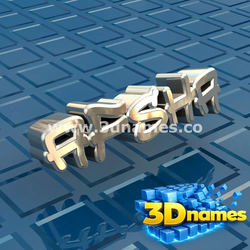 afsha in Blue Bling style - 3D name wallpaper