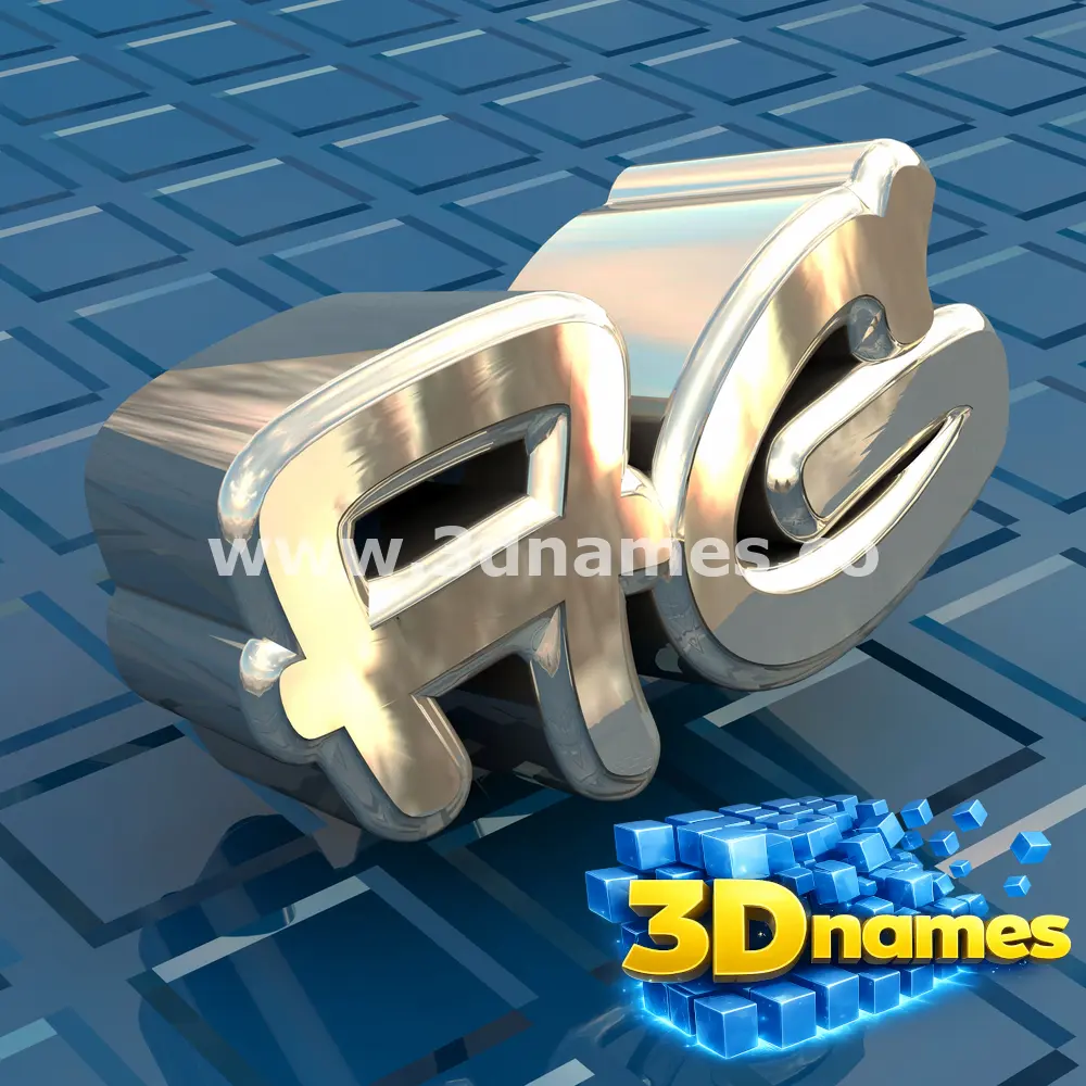 ag in Blue Bling style - 3D name wallpaper