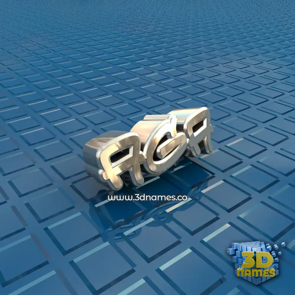 aga in Blue Bling style - 3D name wallpaper