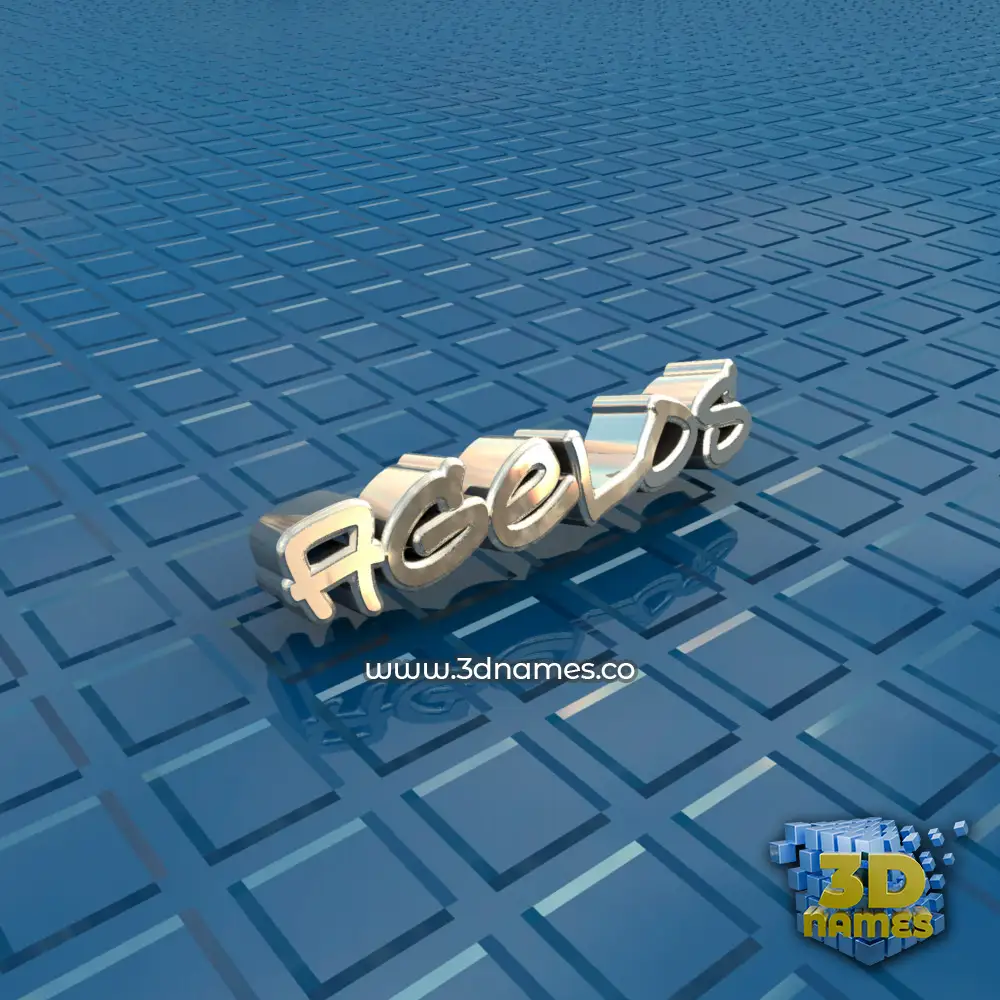 agelos in Blue Bling style - 3D name wallpaper