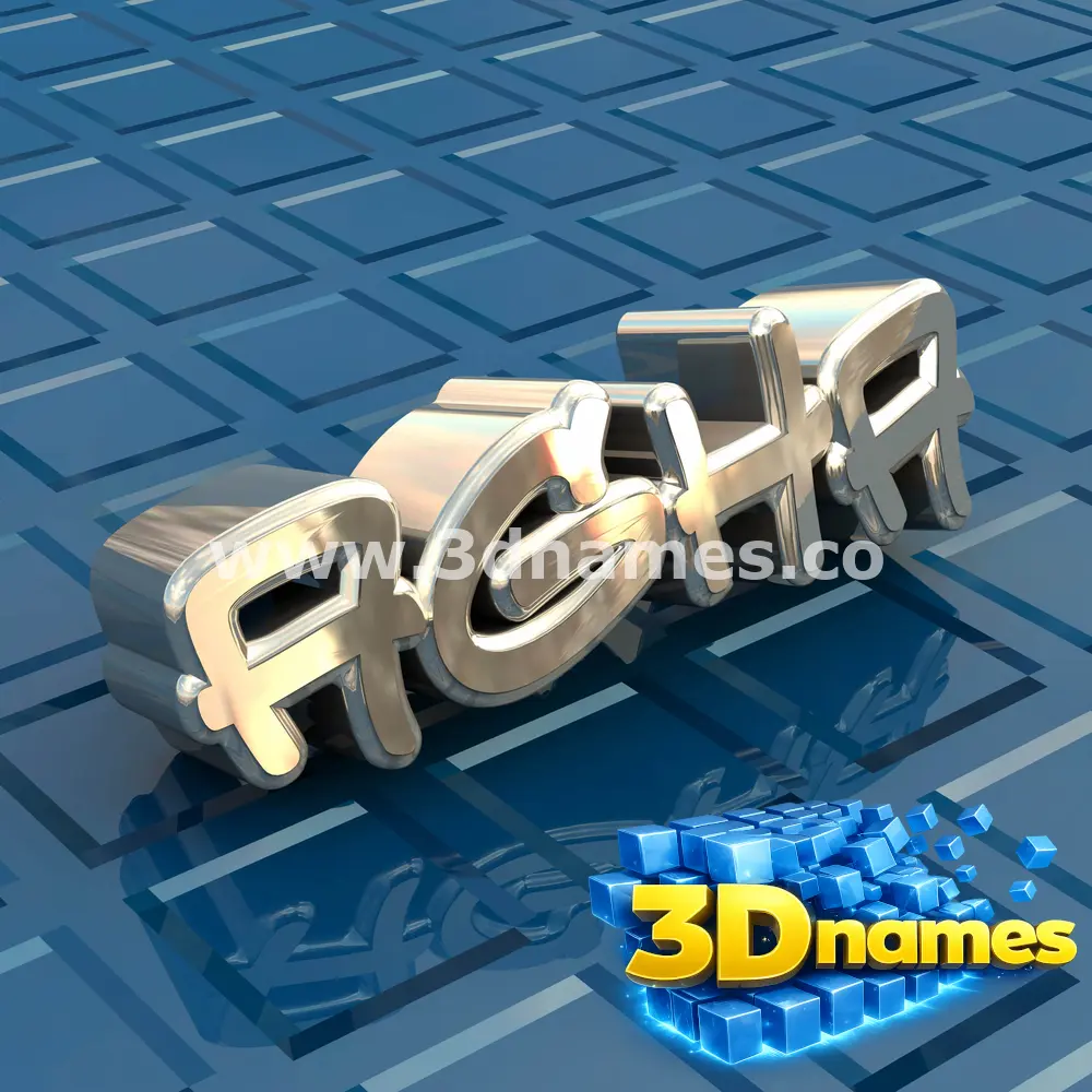 agha in Blue Bling style - 3D name wallpaper
